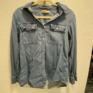 Jean button up shirt